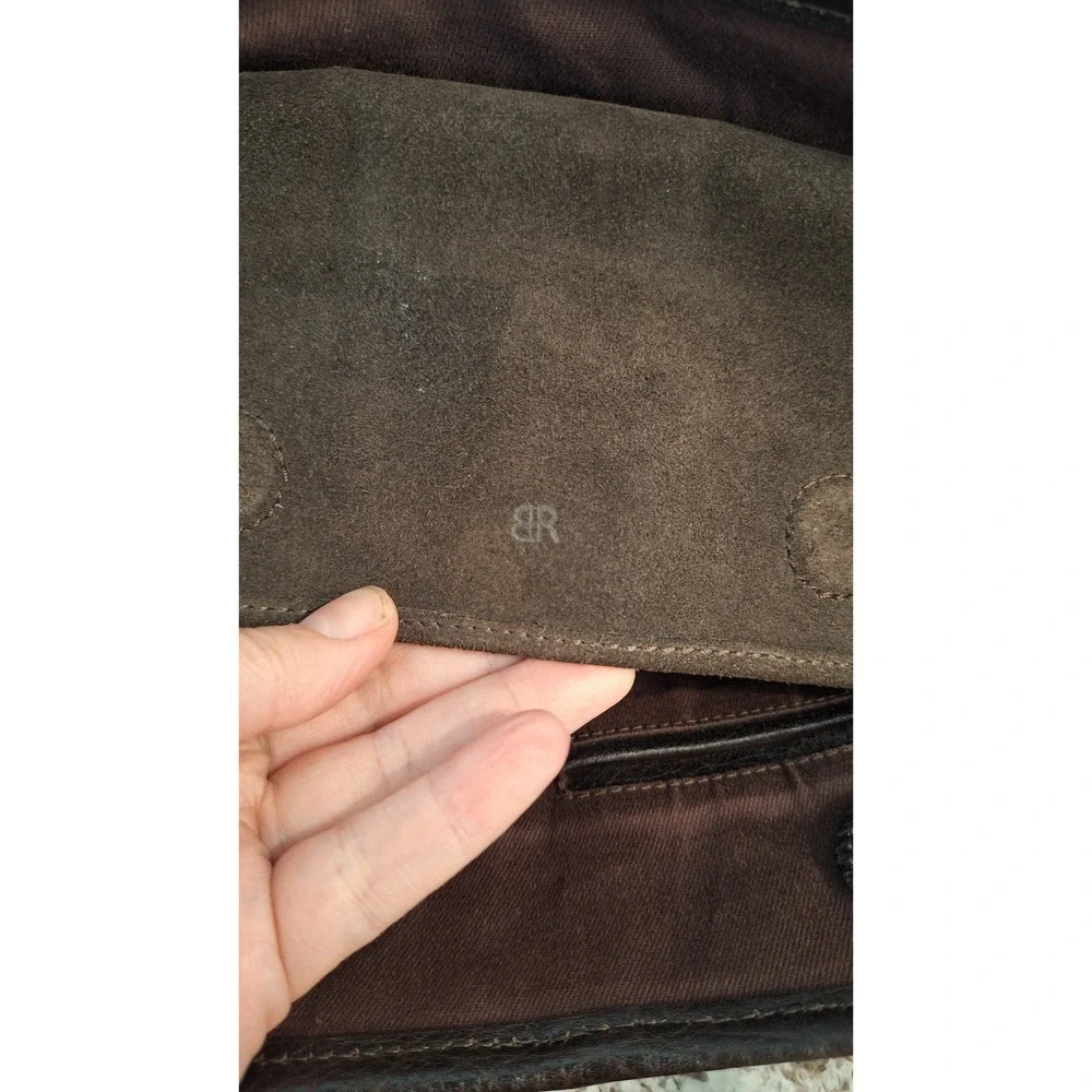 Banana Republic Suede Leather Fur Brown‎ Tote Bag